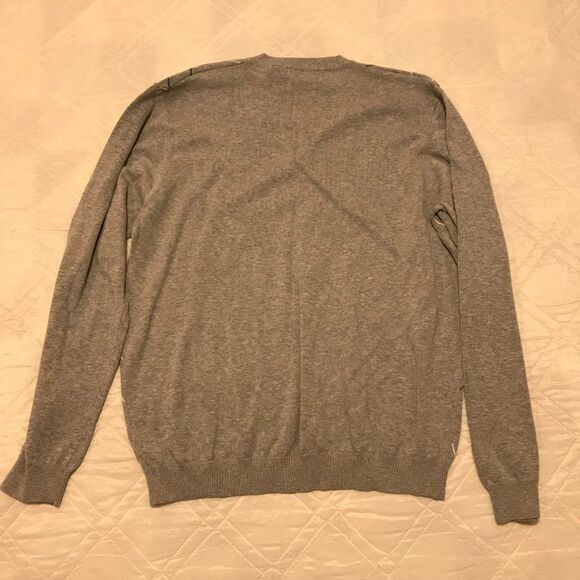 Van Heusen Studio lightweight gray V neck sweater Large nwt - Picture 4 of 4